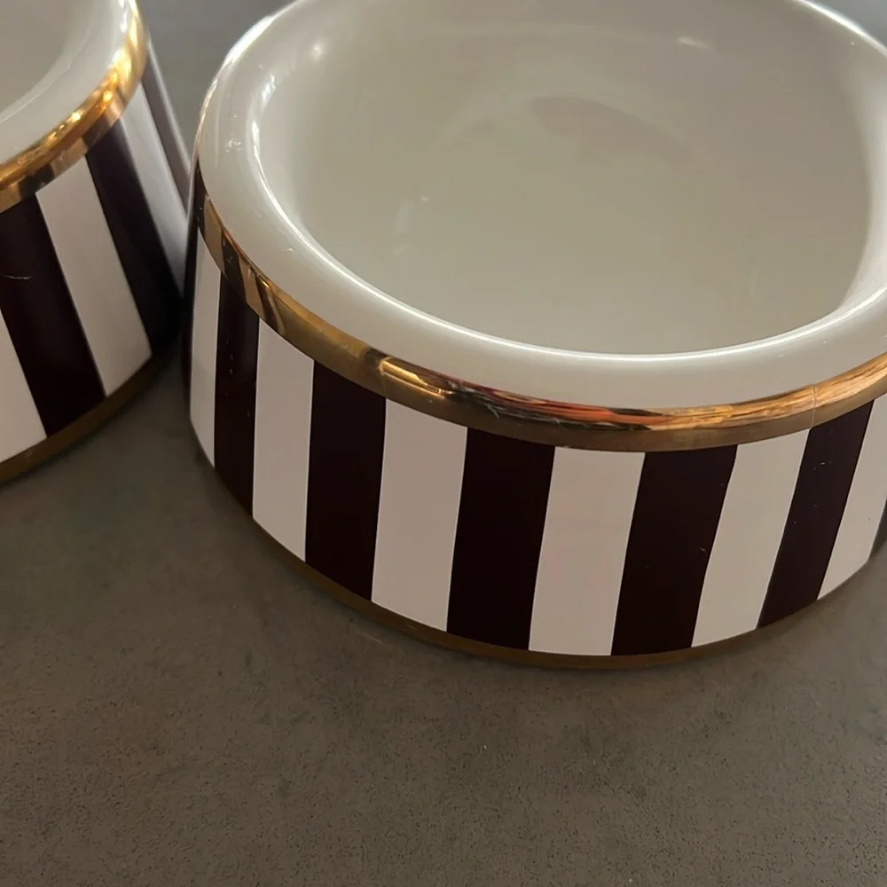 Henri Bendel Dog Dishes x2